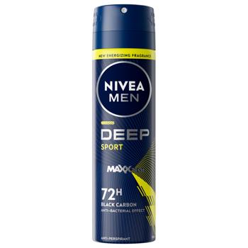 Nivea Men Deep Sport Spray Antiperspirant 150ml - buy, prices for MegaMarket - photo 1