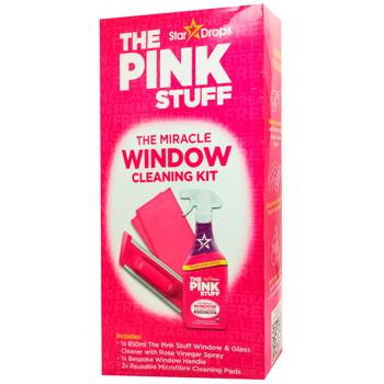 Чистячий засіб для миття вікон The Pink Stuff з серветкою та щіткою 850мл - купити, ціни на Восторг - фото 1