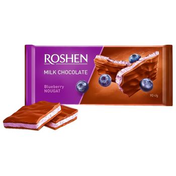 Шоколад молочный Roshen с черничной нугой 90г - купить, цены на КОСМОС - фото 2