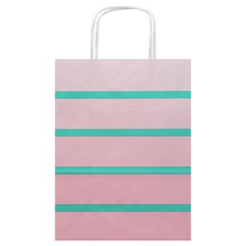Happycom Kraft Pastel Stripes Gift Bag 16х8х21cm - buy, prices for ULTRAMARKET - photo 2