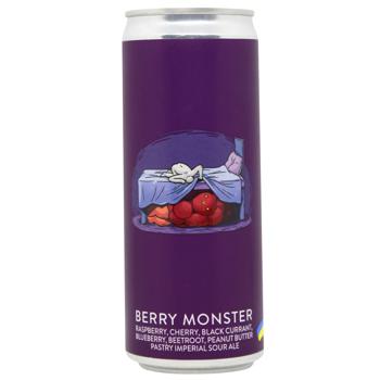 Пиво Varvar Berry Monster светлое нефильтрованное 8,4% 0,33л