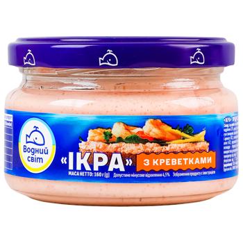 Икра мойвы Водный Мир с креветками 160г - купить, цены на Cупермаркет "Харьков" - фото 2