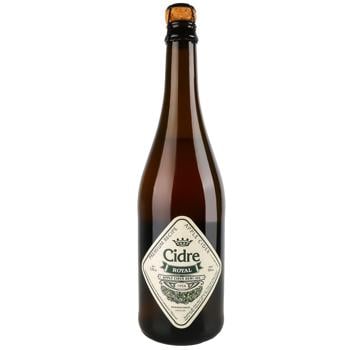 Сидр Cidre Royal Яблочный купажный полусухой газированный 0,7л - купить, цены на Auchan - фото 1