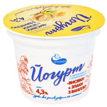 Agromol Bran-Cereal with Vanilla Yogurt 4.3% 200g - buy, prices for Supermarket "Kharkiv" - photo 1