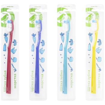 Зубна щітка Auchan жорстка - купити, ціни на Auchan - фото 1