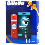 Набор подарочный Gillette Станок для бритья Mach3 с 2 картриджами и Old Spice Гель для душа Whitewater 250мл