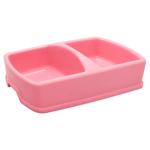 Миска для животных матовая двойная 24,3*12,6*5см