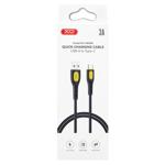 Кабель XO USB-A/USB Type-C 3A 1м черный