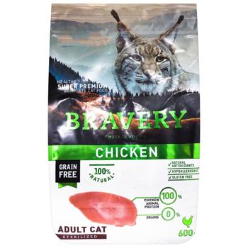 Корм сухий Bravery з куркою для стерилізованих кішок  600г - купити, ціни на Таврія В - фото 2