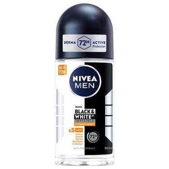 Nivea Black and White Invisible Ultimate Impact Roll-on Antiperspirant 50ml - buy, prices for - photo 1