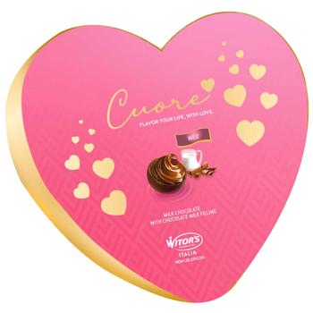 Конфеты Witors Cuore Red шоколадные ассорти 320г