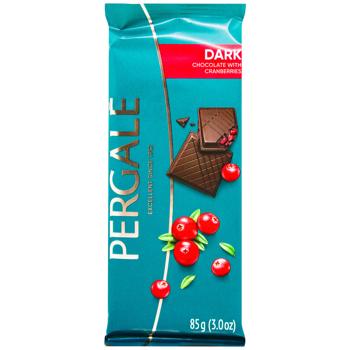 Шоколад чорний Pergale з журавлиною 85г - купити, ціни на КОСМОС - фото 1