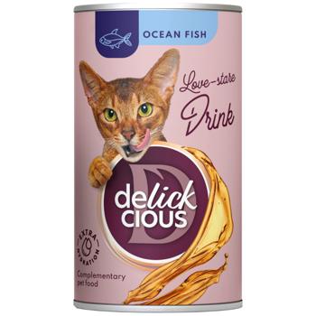 Delickcious Drink with Ocean Fish for Cats 140g - buy, prices for Supermarket "Kharkiv" - photo 1