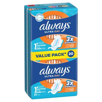 Always Ultra Normal Duo Hygienical Pads 20pcs - buy, prices for COSMOS - photo 2