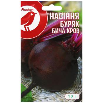 Семена Ашан Свекла Бычья кровь 10г - купить, цены на Auchan - фото 1