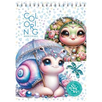 Раскраска с наклейками на пружине 148х210мм 12 листов в ассортименте - купить, цены на NOVUS - фото 2