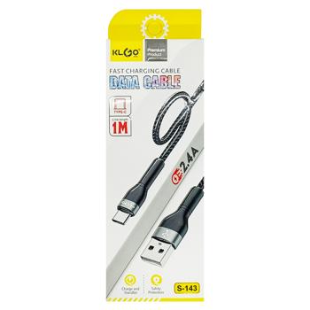 Кабель Klgo для передачи данных USB-Type-C 1м S-143 - купить, цены на Biotus - фото 1