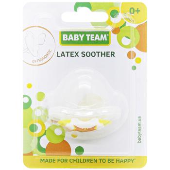 Baby Team Pacifier Latex Orthodontic 3200 - buy, prices for - photo 1