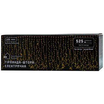 Гірлянда завіса 525 міні LED: ширина 3м 21 лінія по 2.5 метра 25 діодів 830-352 BONADI 1 шт - купити, ціни на WINETIME - фото 1