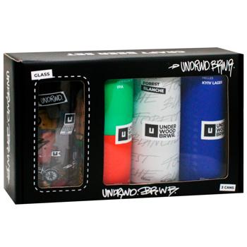 Underwood Brewery Culture Tasting Middle Set Unfiltered Beer Set 3pcs*0.33l + Glass - buy, prices for - photo 2