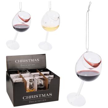 Украшение ёлочное Koopman Бокал 47x47x104мм в ассортименте - купить, цены на Таврия В - фото 1