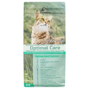 Корм сухий Carpathian Pet Food Optimal Care з куркою і скумбрією для дорослих кішок 1,5кг - купити, ціни на - фото 2