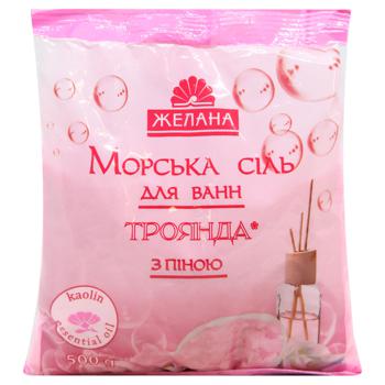 Zhelana Sea Bath Salt Rose with Foam 500g - buy, prices for COSMOS - photo 1