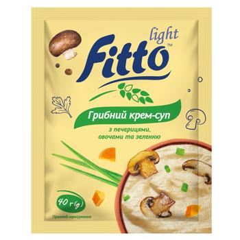 Крем-суп Fitto Light грибний з печерицями овочами та зеленню 40г