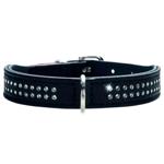 Hunter Diamond Petit Leather Collar for Dogs 17-21cm/24mm Black