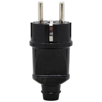 Вилка прямая с заземлением черная - купить, цены на Auchan - фото 3