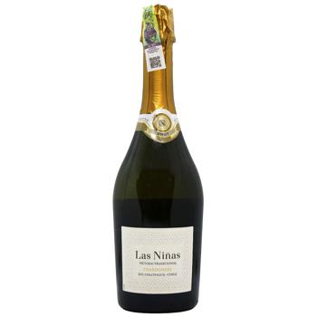 Вино игристое Las Ninas Chardonnay Brut белое сухое 11,5% 0,75л - купить, цены на За Раз - фото 1