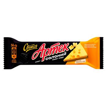 Вафли СВІТОЧ® Артек соленый со вкусом сыра 56г - купить, цены на КОСМОС - фото 1