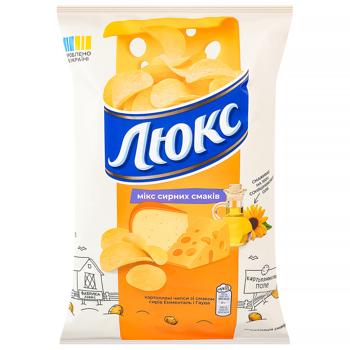 Чипсы Люкс со вкусом сыров эмменталь и гауда 125г - купить, цены на Чудо Маркет - фото 1