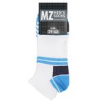 Носки мужские MZ Спорт короткие р.39-42 белый/синий
