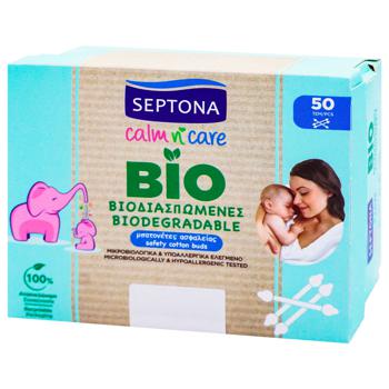 Палички ватні Septona Baby 50шт - купити, ціни на ULTRAMARKET - фото 1