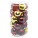 Plastic Christmas Balls 6cm 25pcs