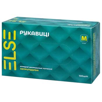 Рукавички Else латексні нестерильні неприпудрені р.M 100шт - купити, ціни на КОСМОС - фото 1