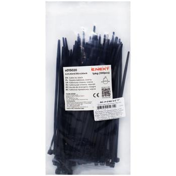 E.Next Black Cable Clamp 150mm 100pcs - buy, prices for Auchan - photo 1