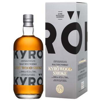 Віскі Kyro Wood Smoke Malt Rye 47,2% 0,7л - купити, ціни на МегаМаркет - фото 1