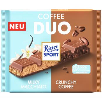 Ritter Sport Duo Milky Macchiato Crunchy Coffee Milk Chocolate 218g - buy, prices for Auchan - photo 1