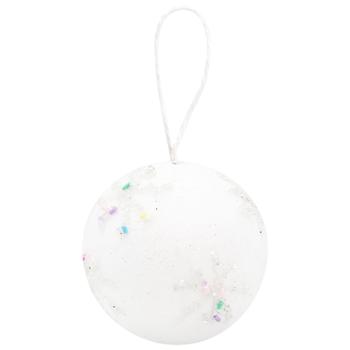 White Christmas Ball Decoration with Pattern 8cm - buy, prices for MegaMarket - photo 1