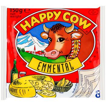 Happy Cow Emmental Processed Cheese Slices 35% 150g
