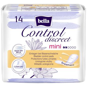 Прокладки урологические Bella Control Discreet Mini 14шт - купить, цены на NOVUS - фото 1