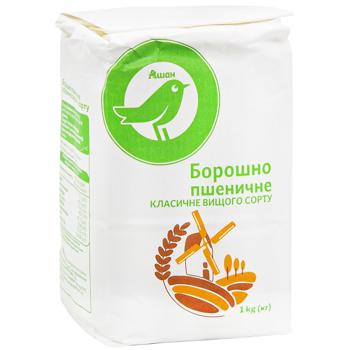 Борошно Auchan пшеничне класичне вищого гатунку 1кг - купити, ціни на - фото 3
