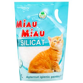 Наповнювач Miau-miau сілікогелевий 3,8л - купити, ціни на ULTRAMARKET - фото 1