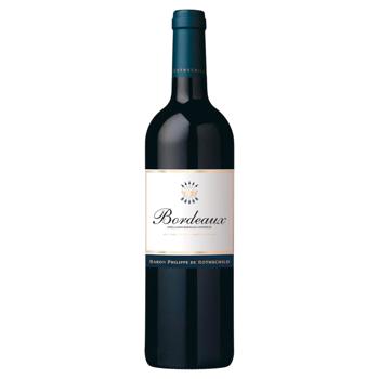 Baron Philippe de Rothschild Bordeaux Rouge Red Dry Wine 12.5% 0.75l - buy, prices for AlcoHub - photo 1