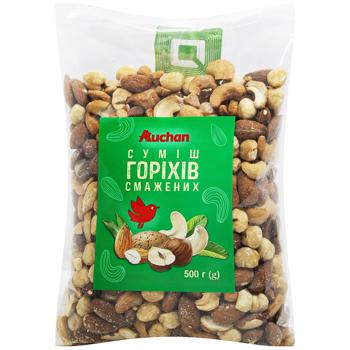 Auchan Mix of Roasted Nuts 500g - buy, prices for Auchan - photo 1