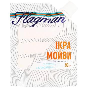 Икра мойвы Flagman Классическая в соусе 90г - купить, цены на Восторг - фото 1