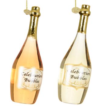 Decoris Champagne Bottle Pendant 4x14cm in assortment - buy, prices for METRO - photo 1