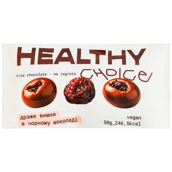 Healthy Choice Dried Cherries in Dark Chocolate Dragee 50g - buy, prices for Grono - photo 1